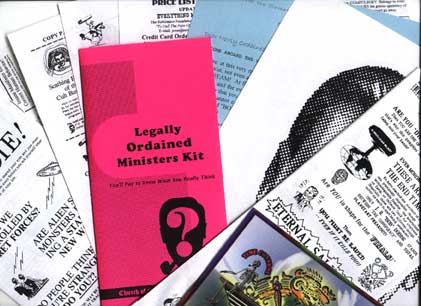 The SubGenius membership packet contents